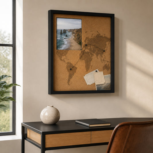 Journey Map Travel Keepsake Shadow Box