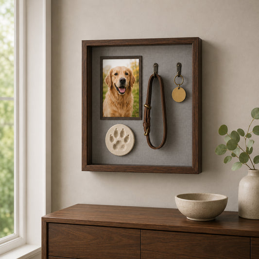 Pawprint Pet Memory Shadow Box
