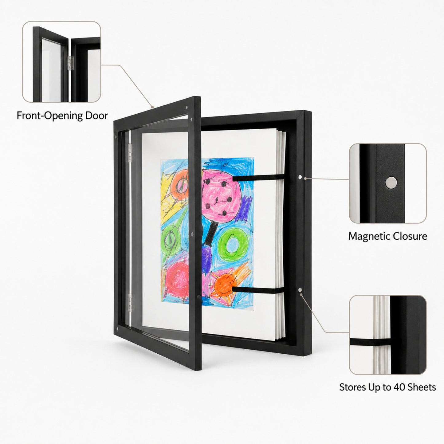Flipfront Letter-Size Art Display Frame