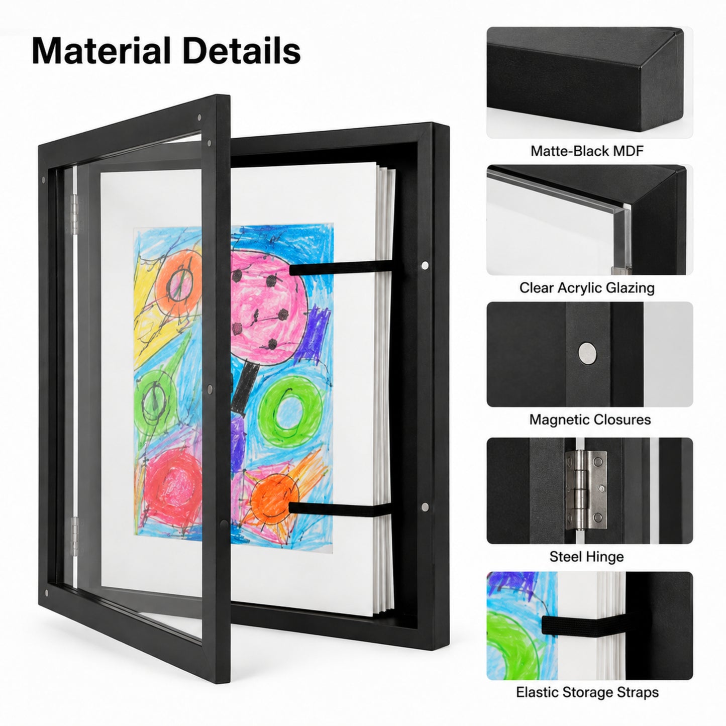 Flipfront Letter-Size Art Display Frame