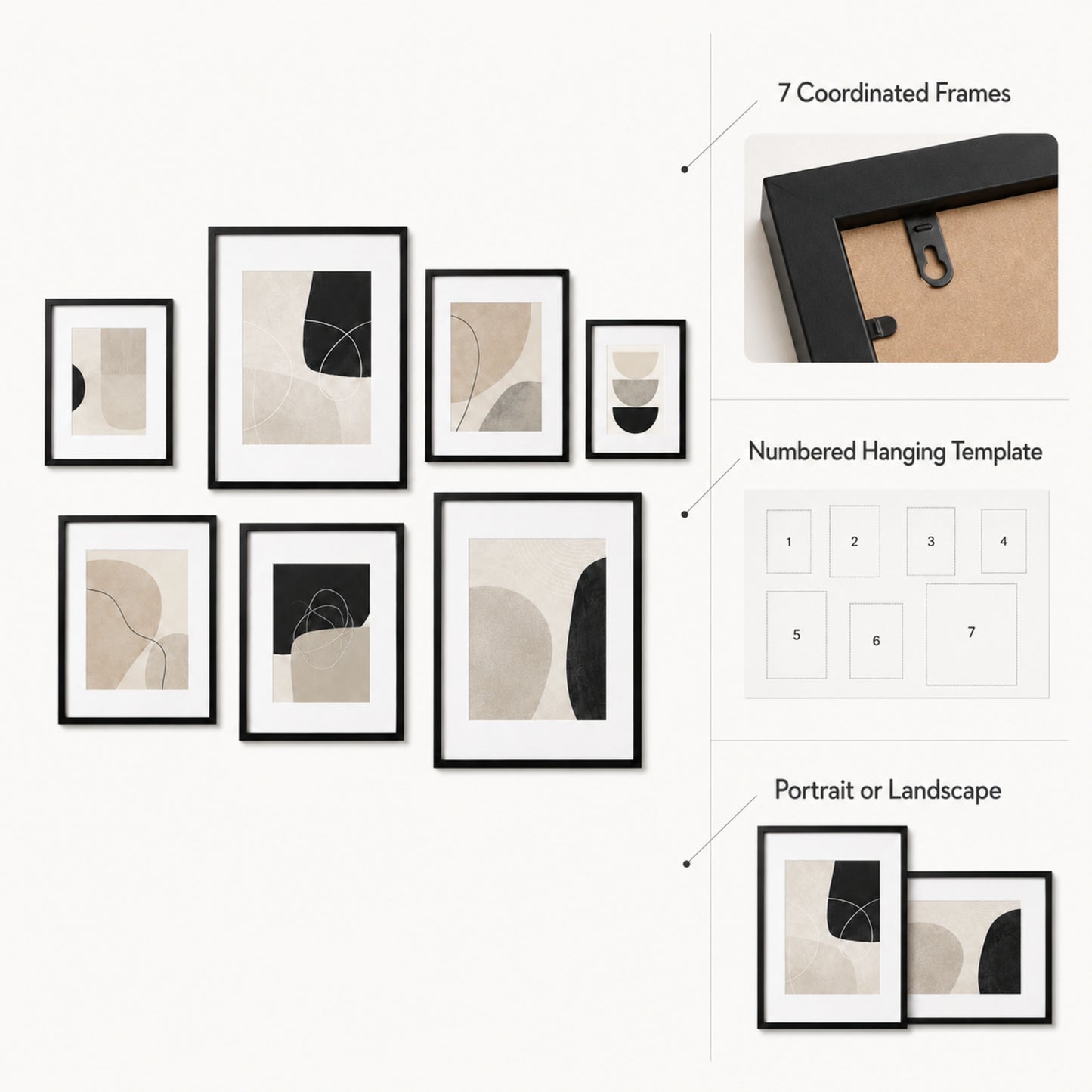 Alderline 7-Piece Gallery Wall Frame Set