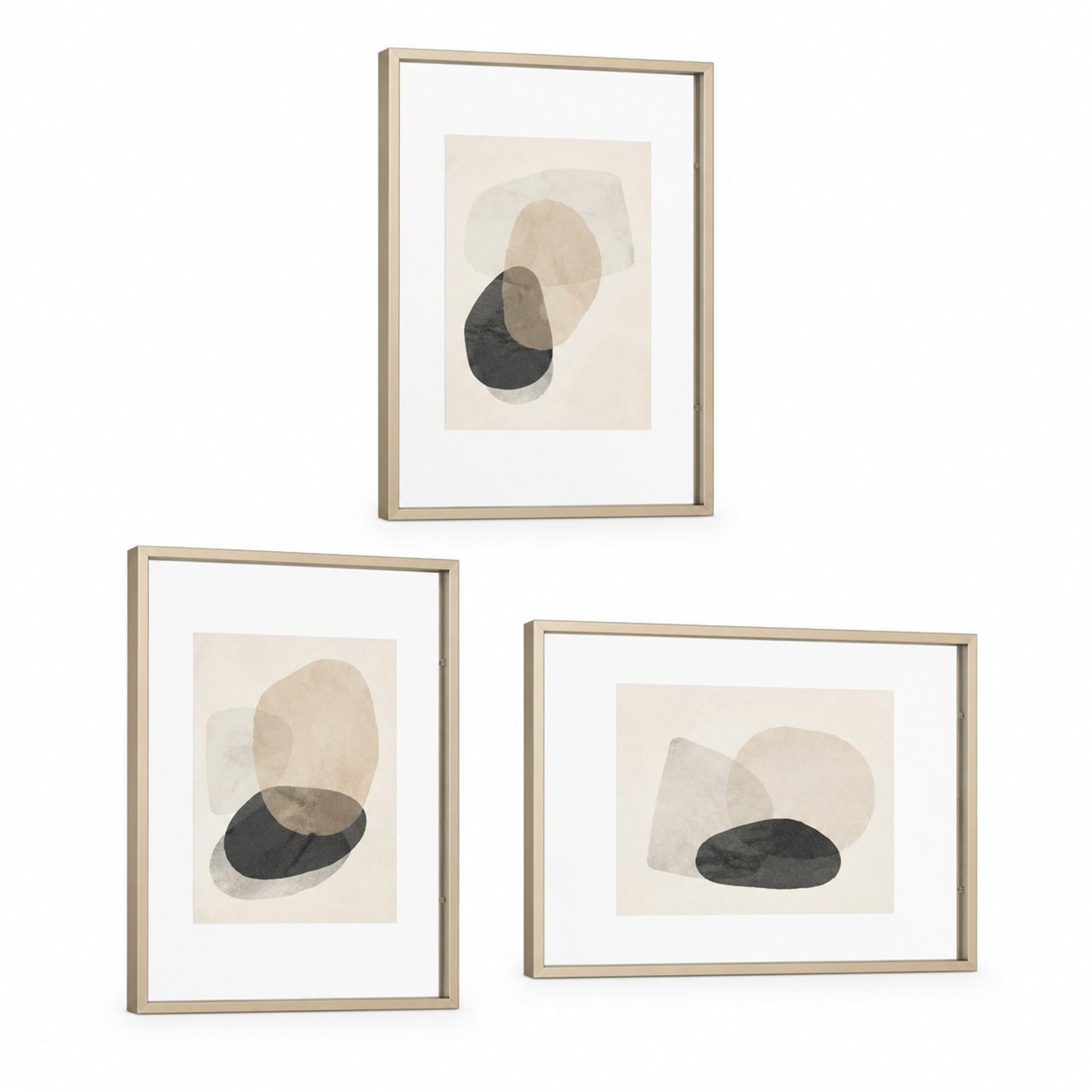 Brassline 3-Piece Floating Gallery Frame Set
