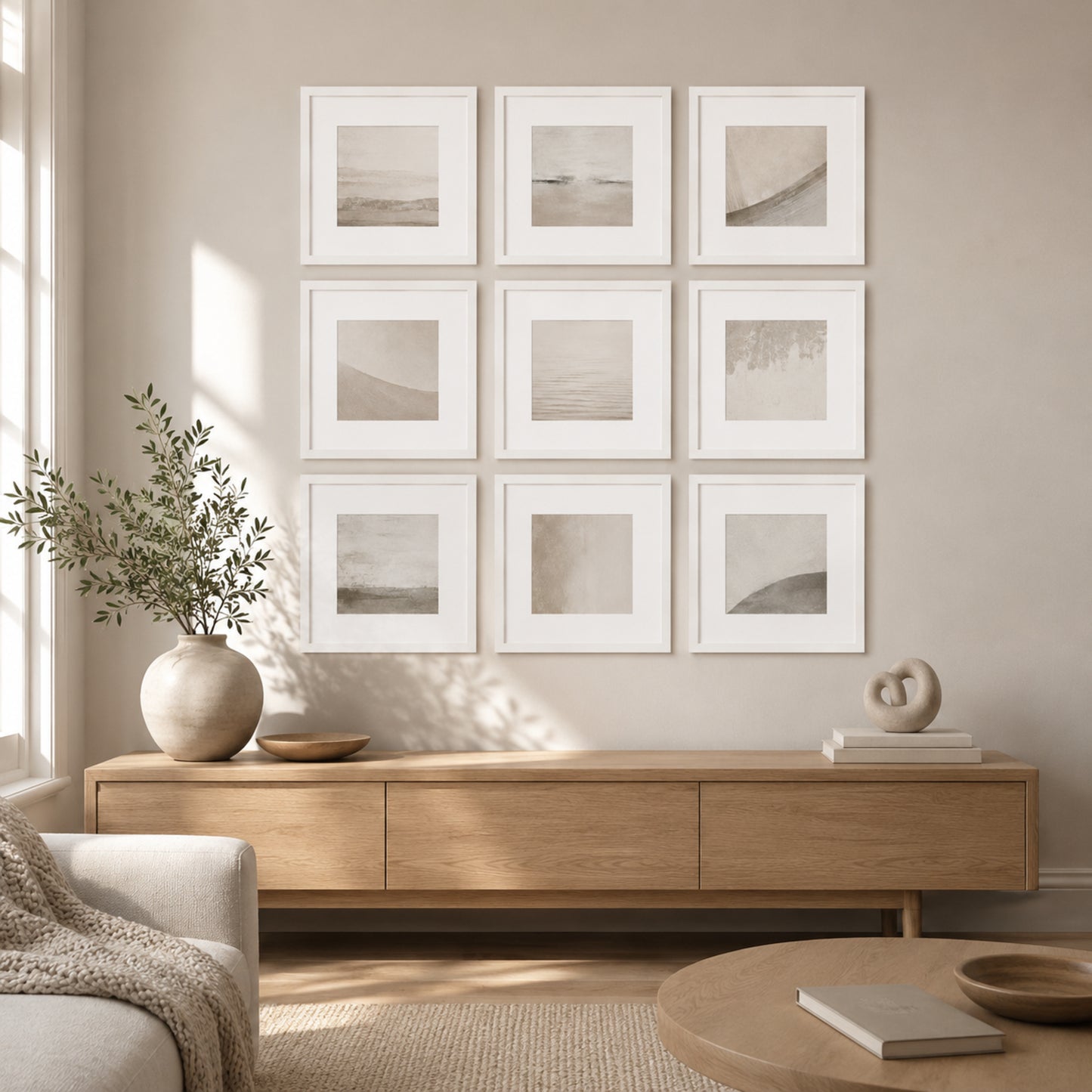 Gridline 9-Piece Square Gallery Frame Set