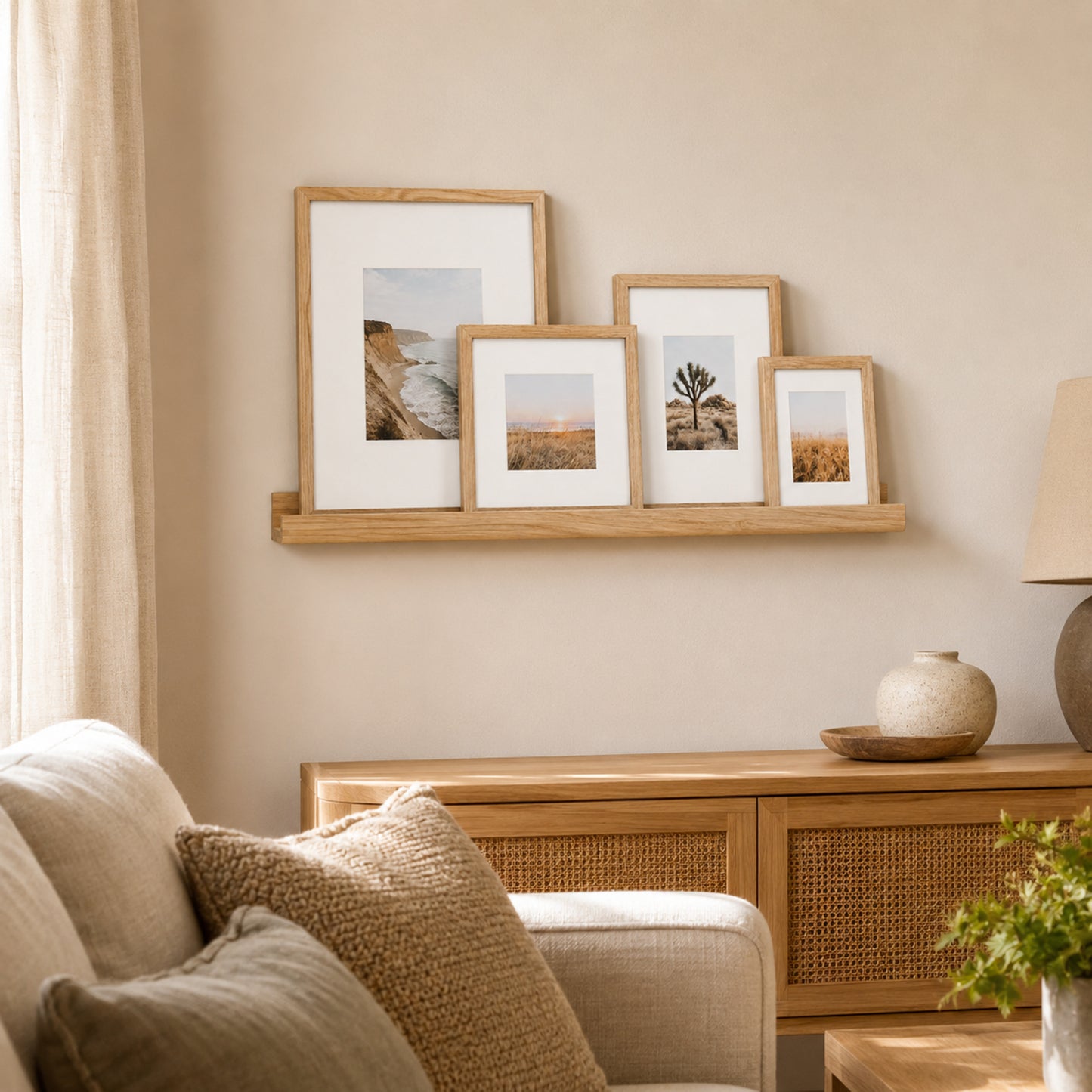Sola Oak 5-Piece Ledge Gallery Set