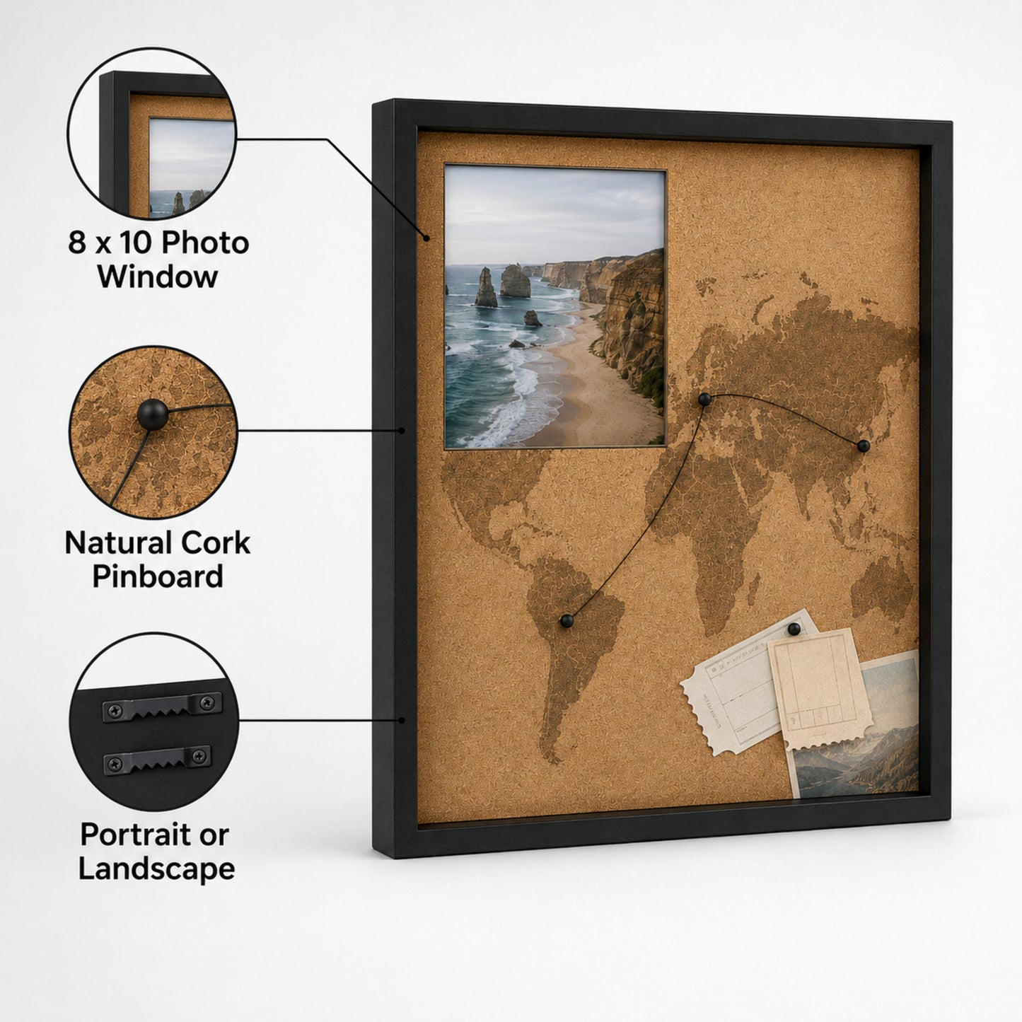 Journey Map Travel Keepsake Shadow Box