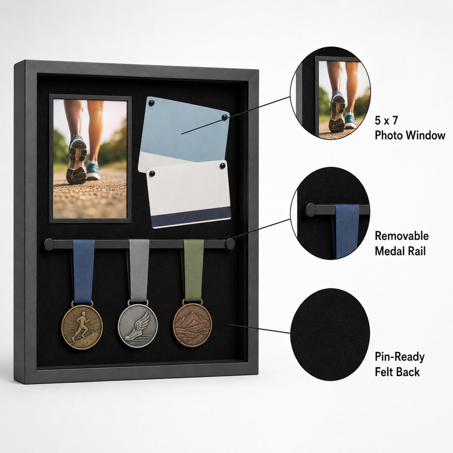 Milestone Medal Display Shadow Box
