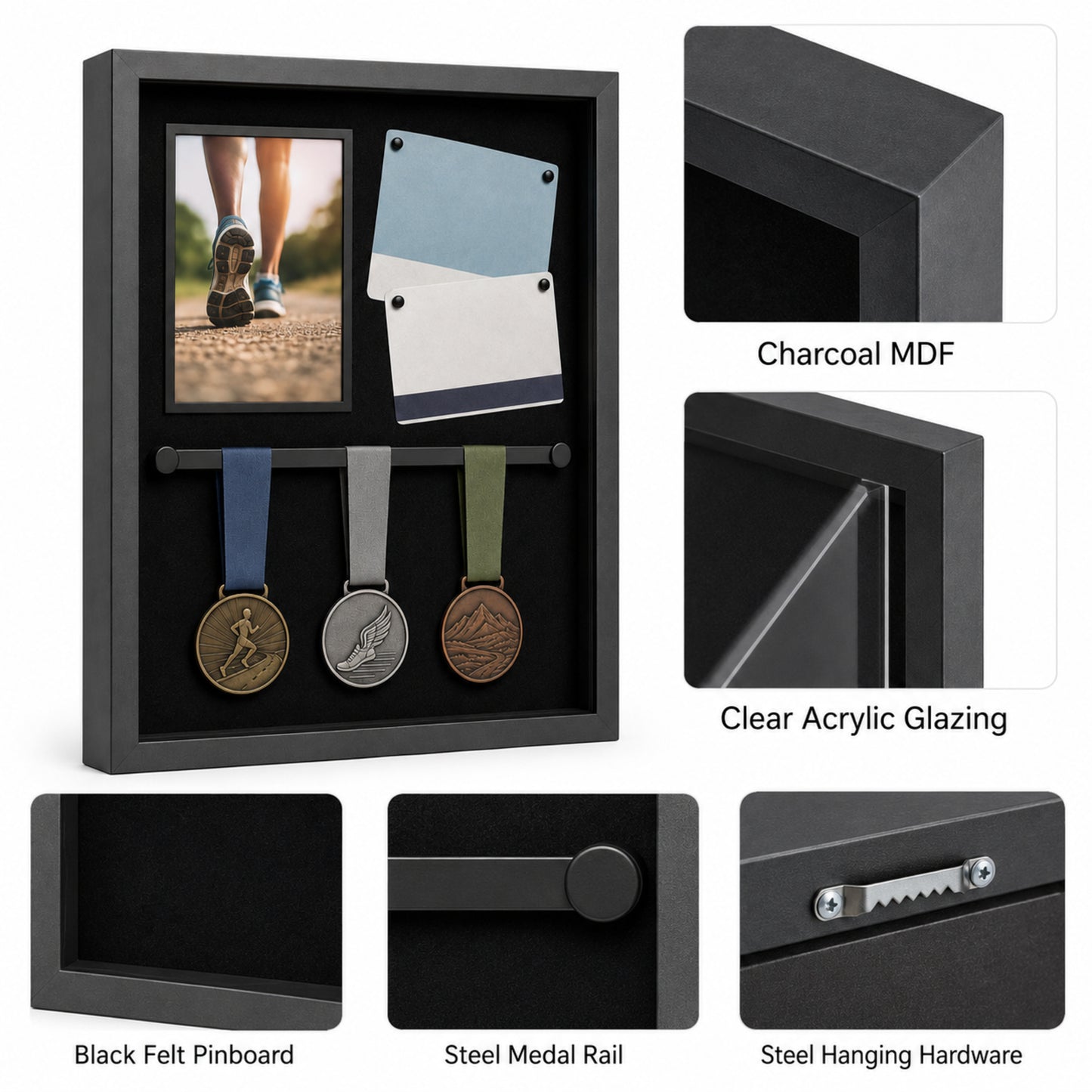 Milestone Medal Display Shadow Box