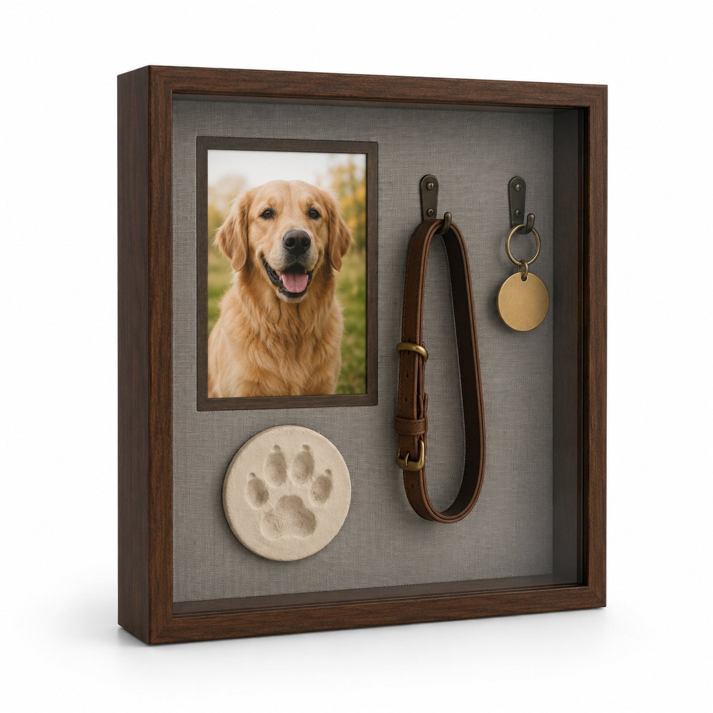 Pawprint Pet Memory Shadow Box