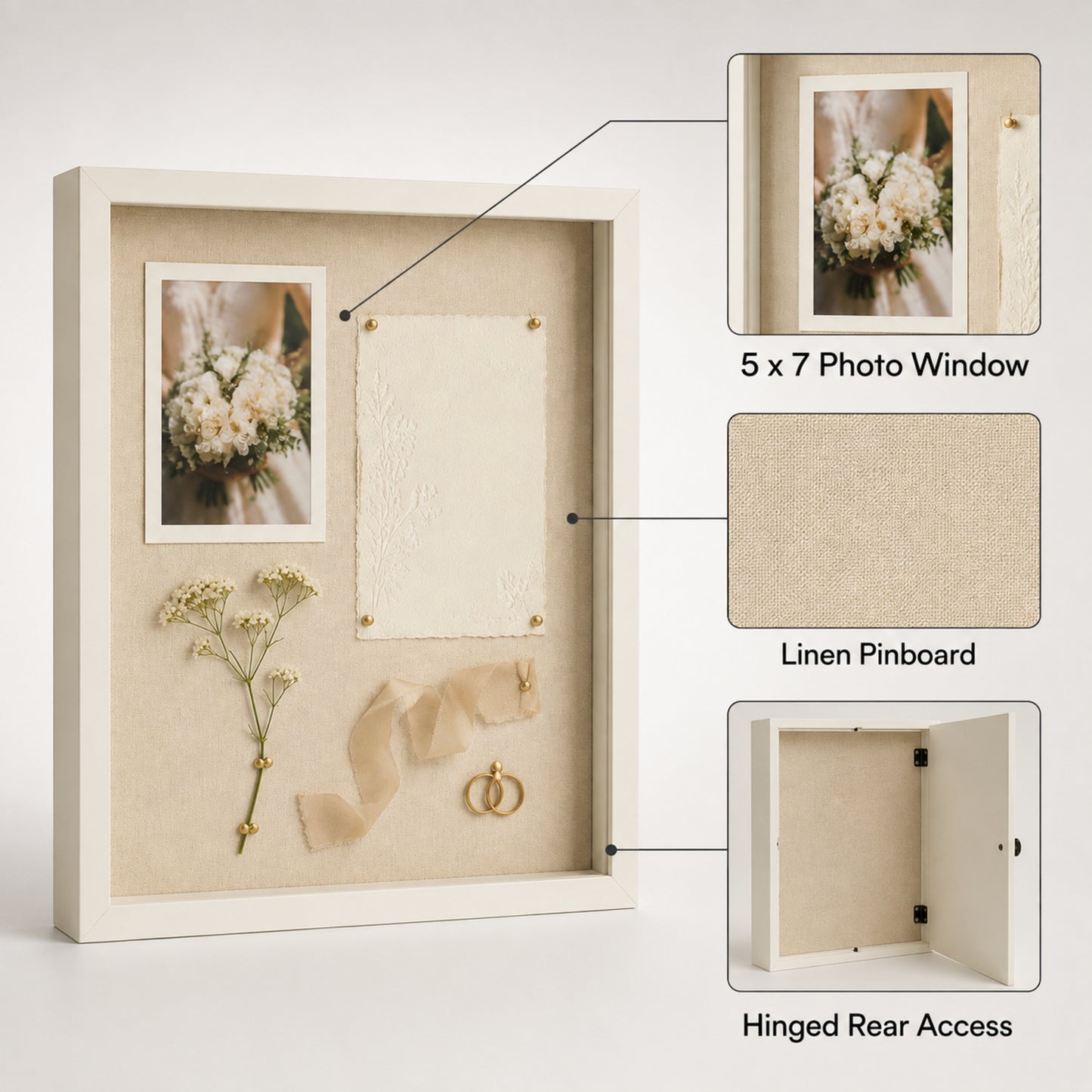 Vowkeeper Wedding Keepsake Shadow Box