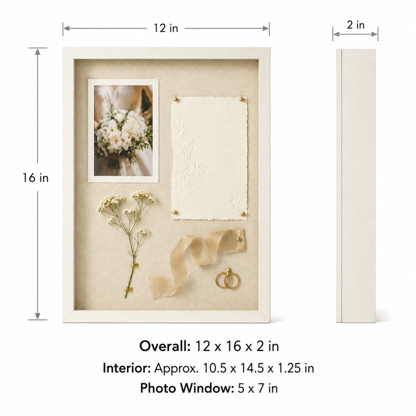Vowkeeper Wedding Keepsake Shadow Box
