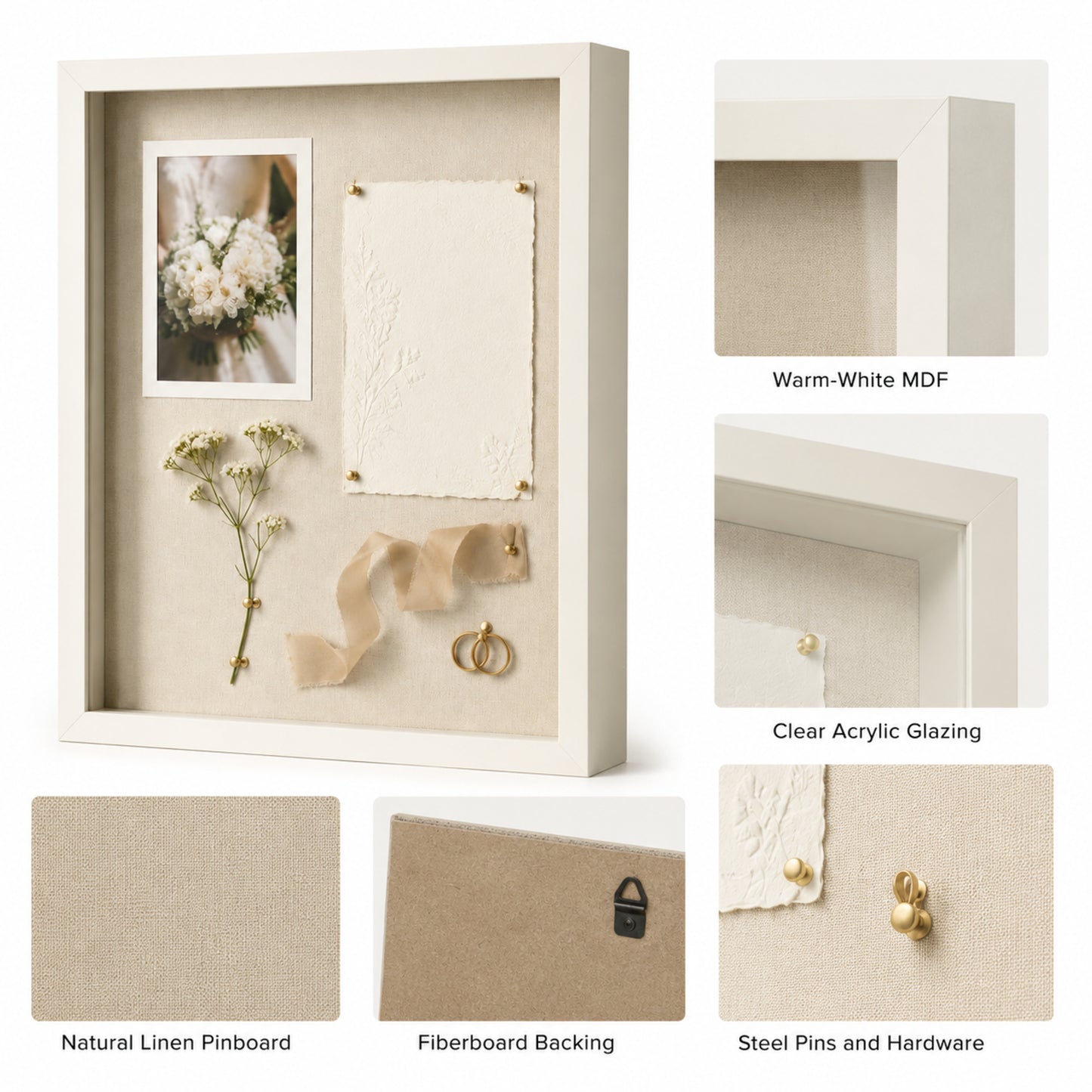 Vowkeeper Wedding Keepsake Shadow Box